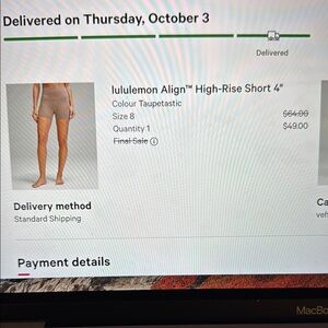 FLASH SALE - Lululemon Align High-Rise Short 4" in Taupe